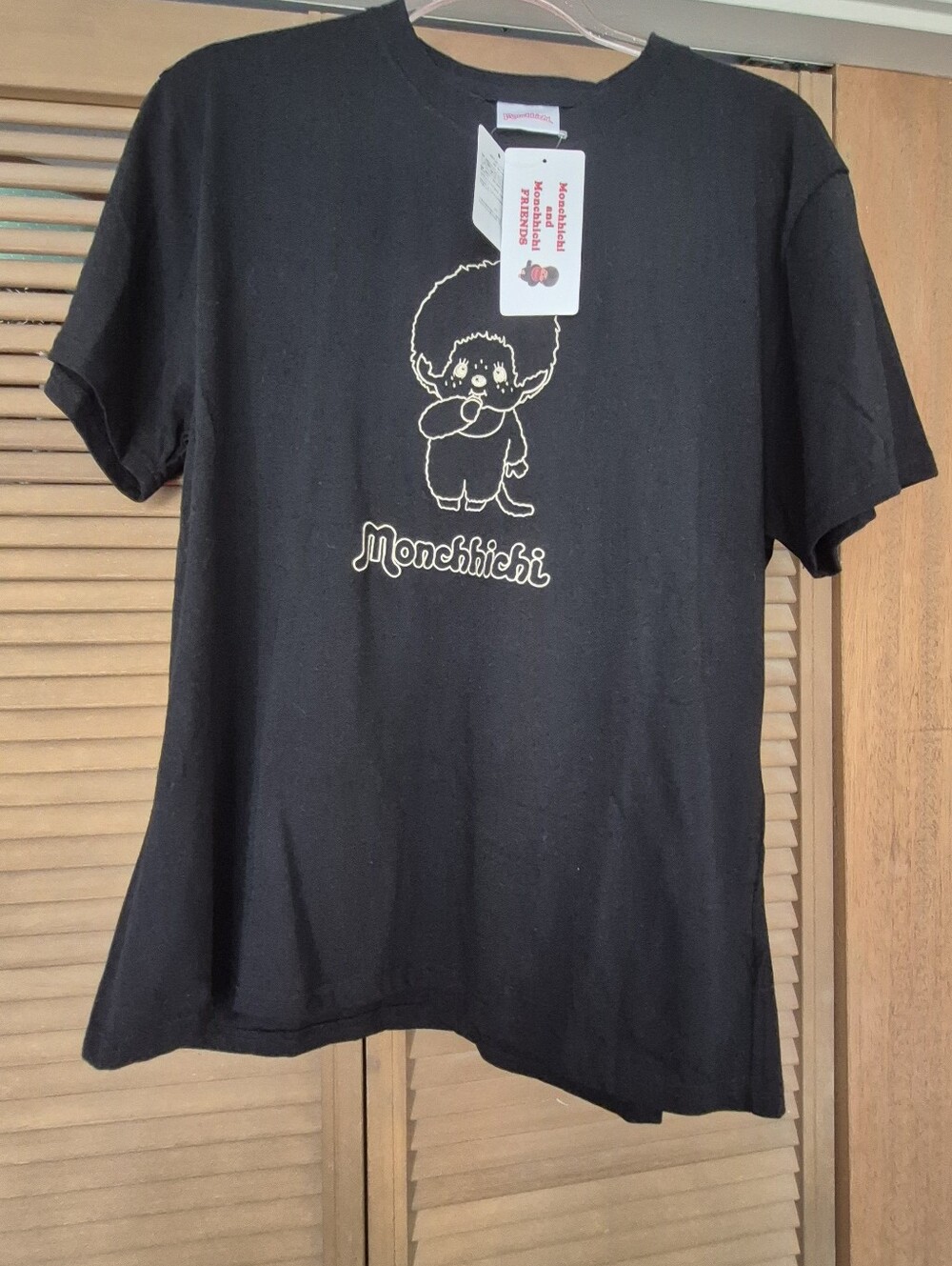 NWT☆ MONCHICHI Embroidered tee / L